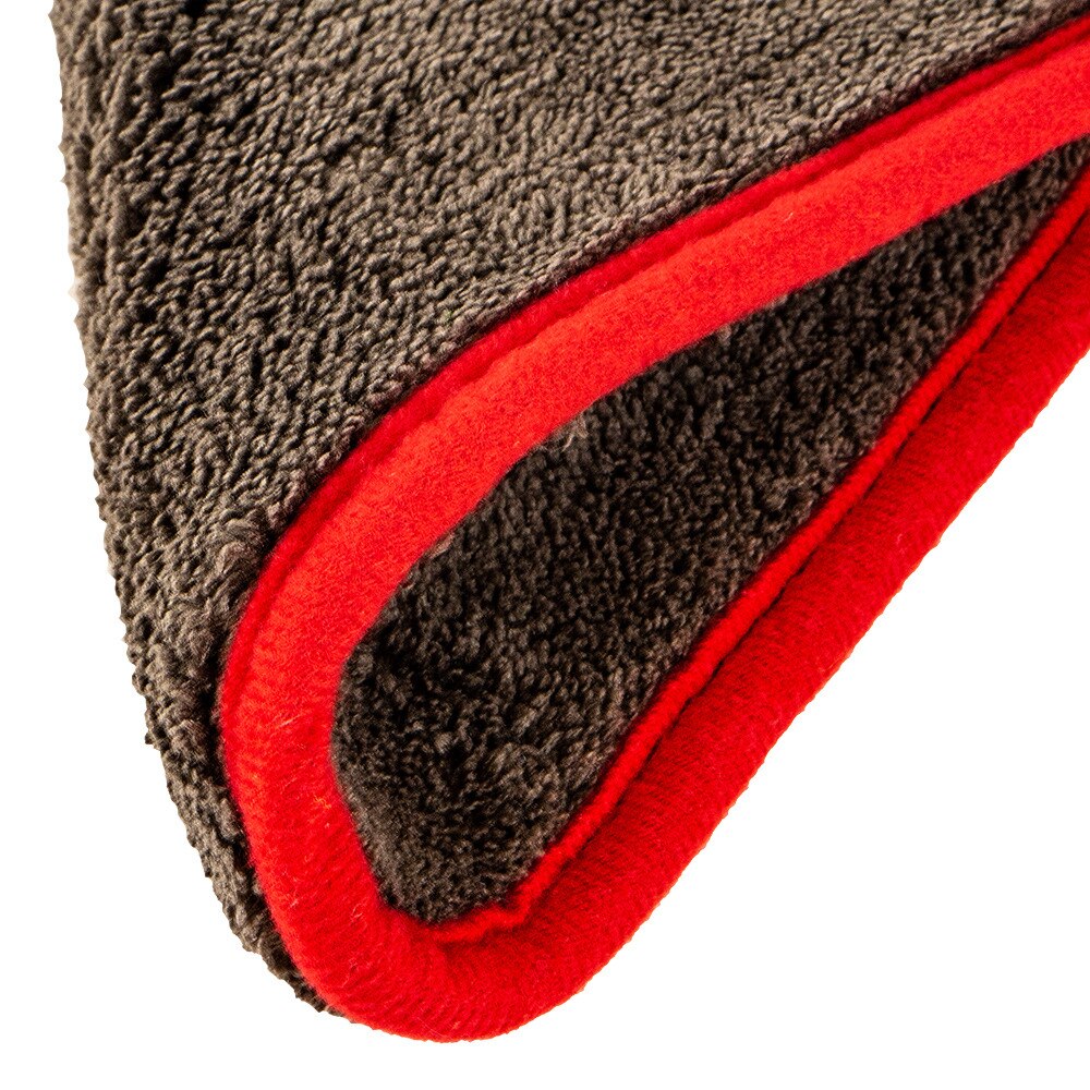 Red Microfibre Car Cleaning Cloths close up.