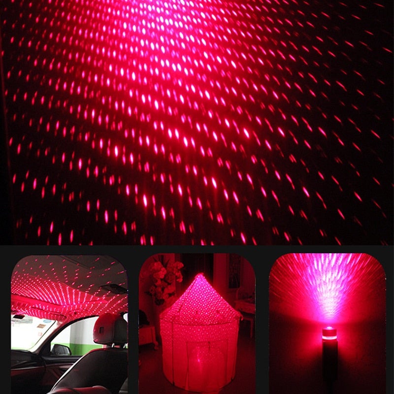 Interior ceiling LED car starlights.