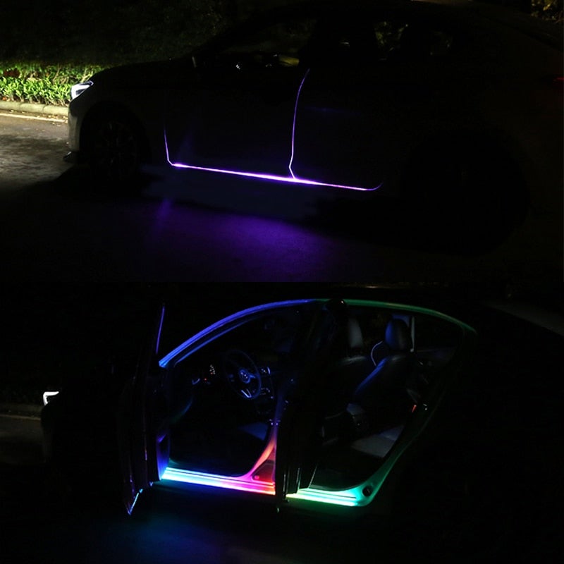LED Neon Streamer Light Strips installed in 2 cars.