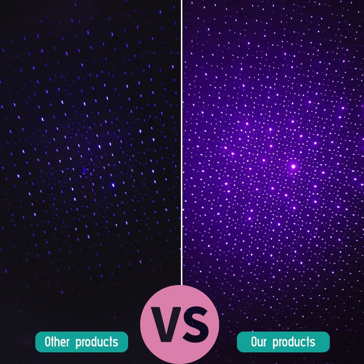 Purple ceiling LED interior car star light brightness.