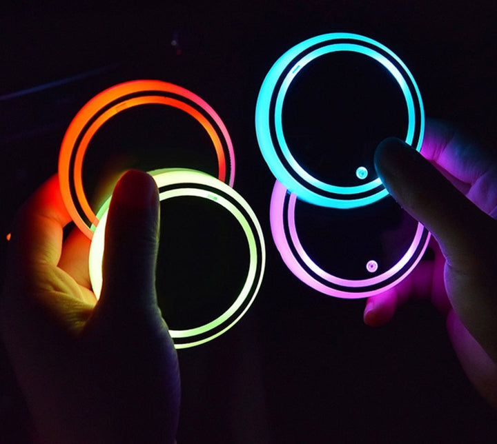 LED Cup Holder Lights held in hand.