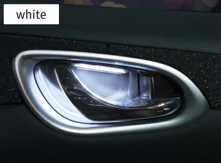 White car door handle light.